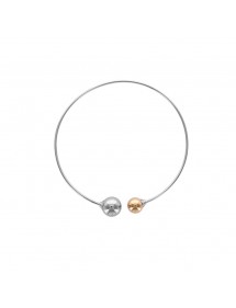 Collier rigide avec 1 boule acier et 1 boule acier doré rose 317537 One Man Show 44,00 €