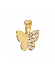 Pendentif papillon ajouré en or et serti d'oxydes de zirconium 396155 Laval 1878 128,00 €