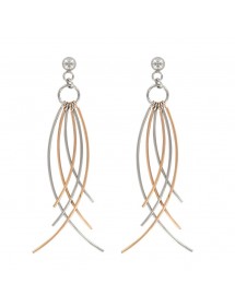 Boucles d'oreilles pendantes fantaisie en acier et acier rose 3131360R One Man Show 32,00 €