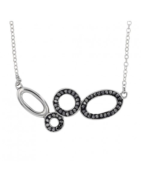 Collana in acciaio decorata con pietre sintetiche color ematite 31710710 One Man Show 49,90 €