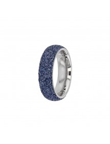 Bague acier large pailletée bleu 311647BL One Man Show 16,00 €