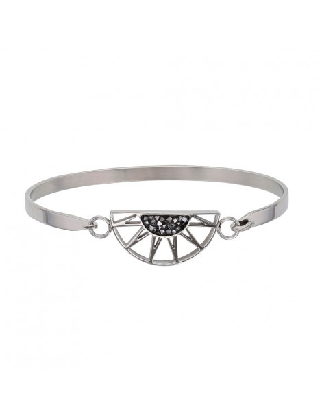 Bracelet demi-soleil en acier orné de cristaux gris 318019 One Man Show 39,90 €