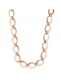 Collier en acier doré rose à mailles ovales 317489R One Man Show 34,90 €