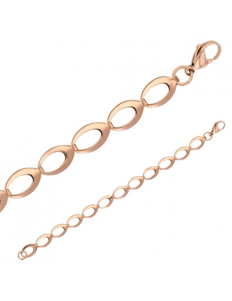 Pink steel bracelet with oval links 318212R One Man Show 19,90 €