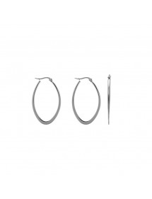 Oval steel earrings, height 6 cm 3131576 One Man Show 16,90 €