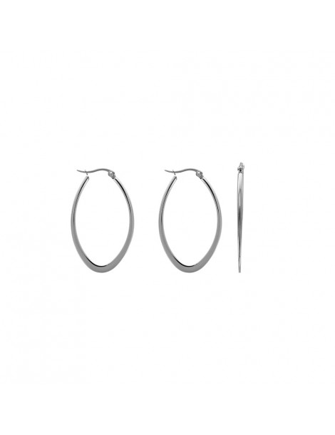 Oval steel earrings, height 6 cm 3131576 One Man Show 16,90 €