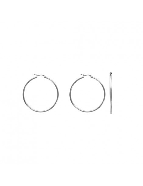 Orecchini creoli in filo di acciaio 2 mm, diametro 4 cm 3131569 One Man Show 15,00 €