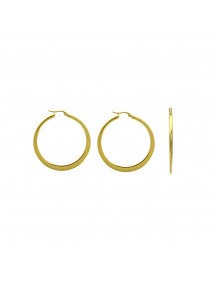 Yellow steel flat hoop earrings, diameter 4 cm 3131574D One Man Show 19,90 €