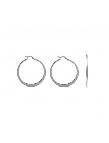 Créoles plates en acier, diamètre 3,5 cm 3131573 One Man Show 18,00 €