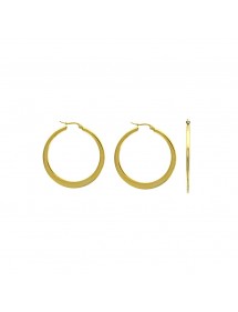 yellow steel hoop earrings, diameter 3.5 cm 3131573D One Man Show 18,00 €