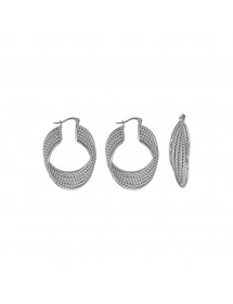 steel mesh hoop earrings 3131577 One Man Show 28,00 €