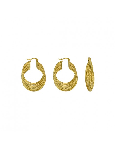 yellow steel hoop earrings 3131577D One Man Show 28,00 €