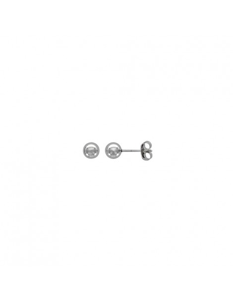 Ball earrings in black steel - 6 mm 3131582 One Man Show 14,00 €