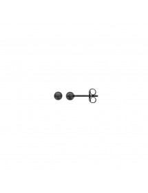 Ball earrings in black steel - 4 mm 3131581N One Man Show 11,50 €