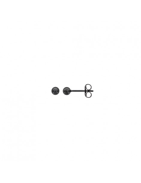 Boucles d'oreilles puces "Boule" en acier noir - 4 mm 3131581N One Man Show 11,50 €