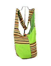 Bandolera india verde y rayas de colores en 100% algodón 39352 Paris Fashion 18,90 €