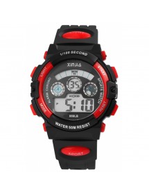 Montre numérique Sport XINJIA noir et rouge 2410006-004 XINJIA 18,50 €