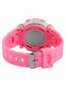 Montre numérique Sport XINJIA, bracelet en silicone Rose et grise