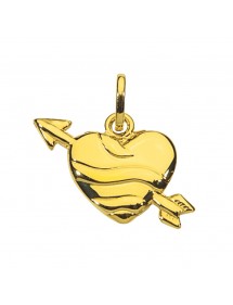 Pendentif cœur cupidon avec flèche en plaqué or 3260024 Laval 1878 18,00 €