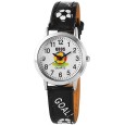 Football QBOS watch with black leather strap