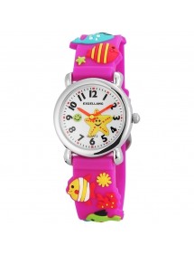 Montre Poissons Excellanc bracelet en silicone violet 4200005-003 Excellanc 19,90 €